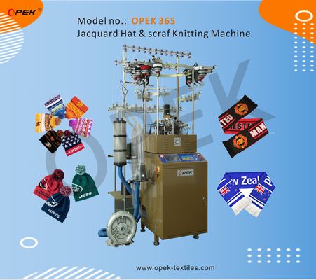 パーソナライズされたサッカーファンのスカーフとベニー帽子編み機 800pcs / 日出力