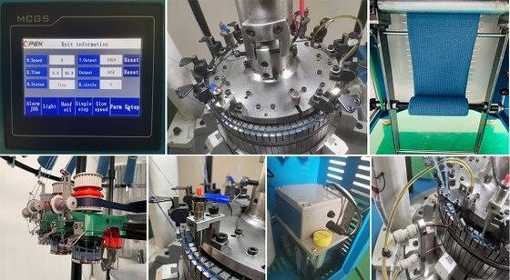 魚のスケールとワッフルシッチ 織りゴム帽子 AUTO潤滑と編み機