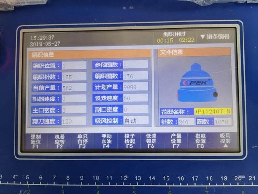 9インチOPEK 365 ジャックワード帽子とスカーフのための円形編み機 速度90-120RPM