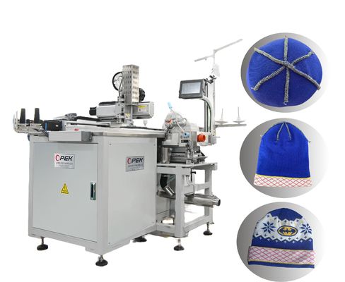 完全に自動で編み布団帽子ヘッドオーバーロック縫製機 300-400pcs/h