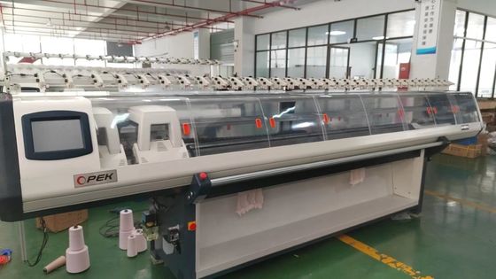 高級編みのための高度な12ggダブルキャリッジ4システムフラット編み機