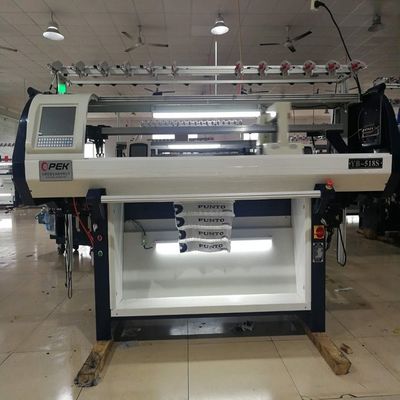 2 システムと 52 インチ織物生産のファブリック編み平いセーターマシン