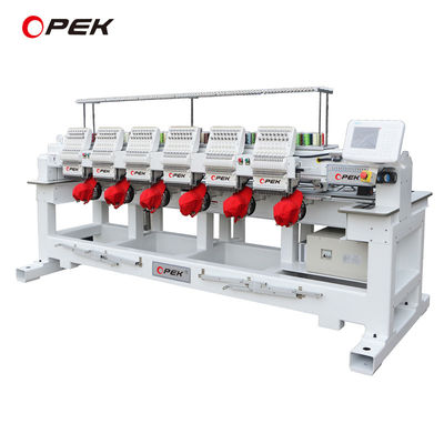 2000W OPEK 6 ヘッド キャップTシャツ帽子フラット衣類のための工業コンピュータ刺身機械