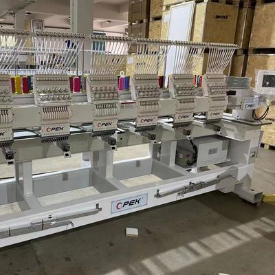 2000W OPEK 6 ヘッド キャップTシャツ帽子フラット衣類のための工業コンピュータ刺身機械