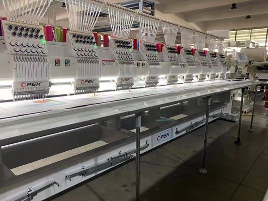 高速 6 頭 12 15 針 オペク 編み物のコンピュータ化編み機