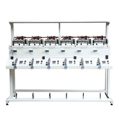 1000RPM/Min 編み速度 簡単に操作するための6頭の繊維糸巻き機