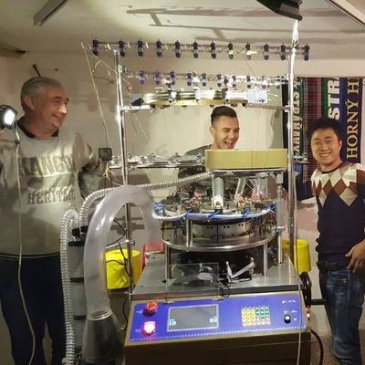 小直径の円形編み機 7G-14G 計量600個/月 完全自動化